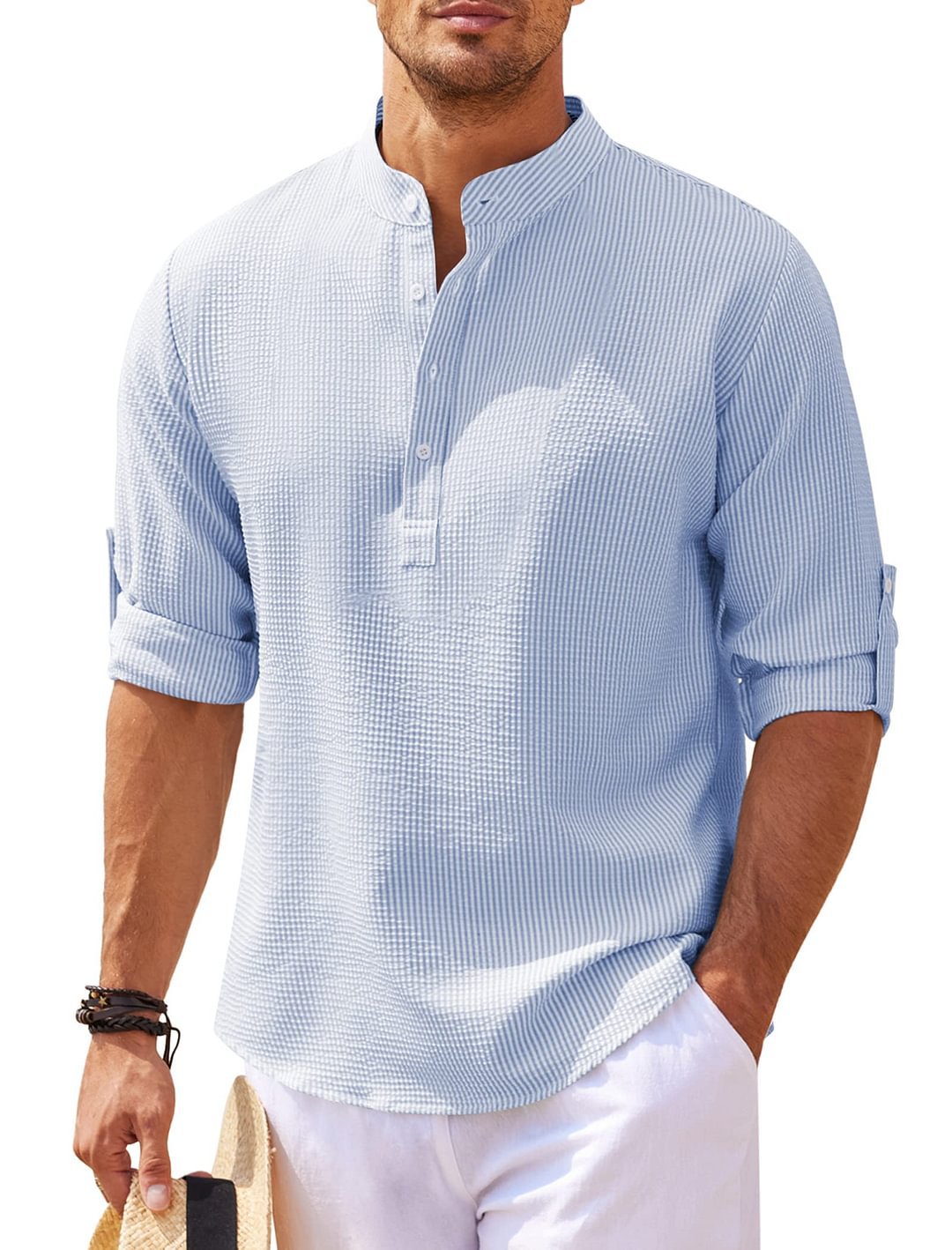 Cormac - Men's Long Sleeve Relaxed Linen Shirt