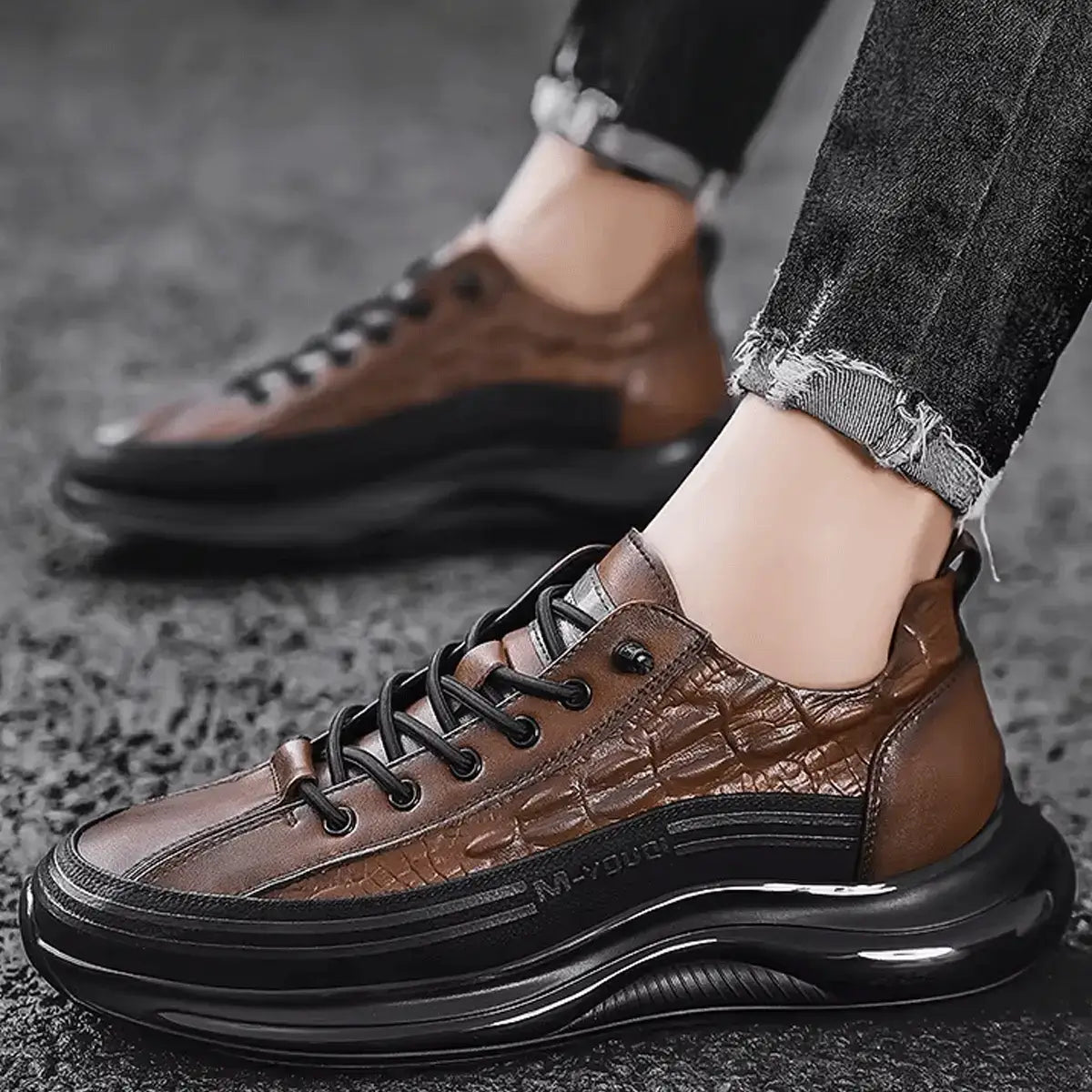 Drako® Men's Crocodile Skin Sneakers