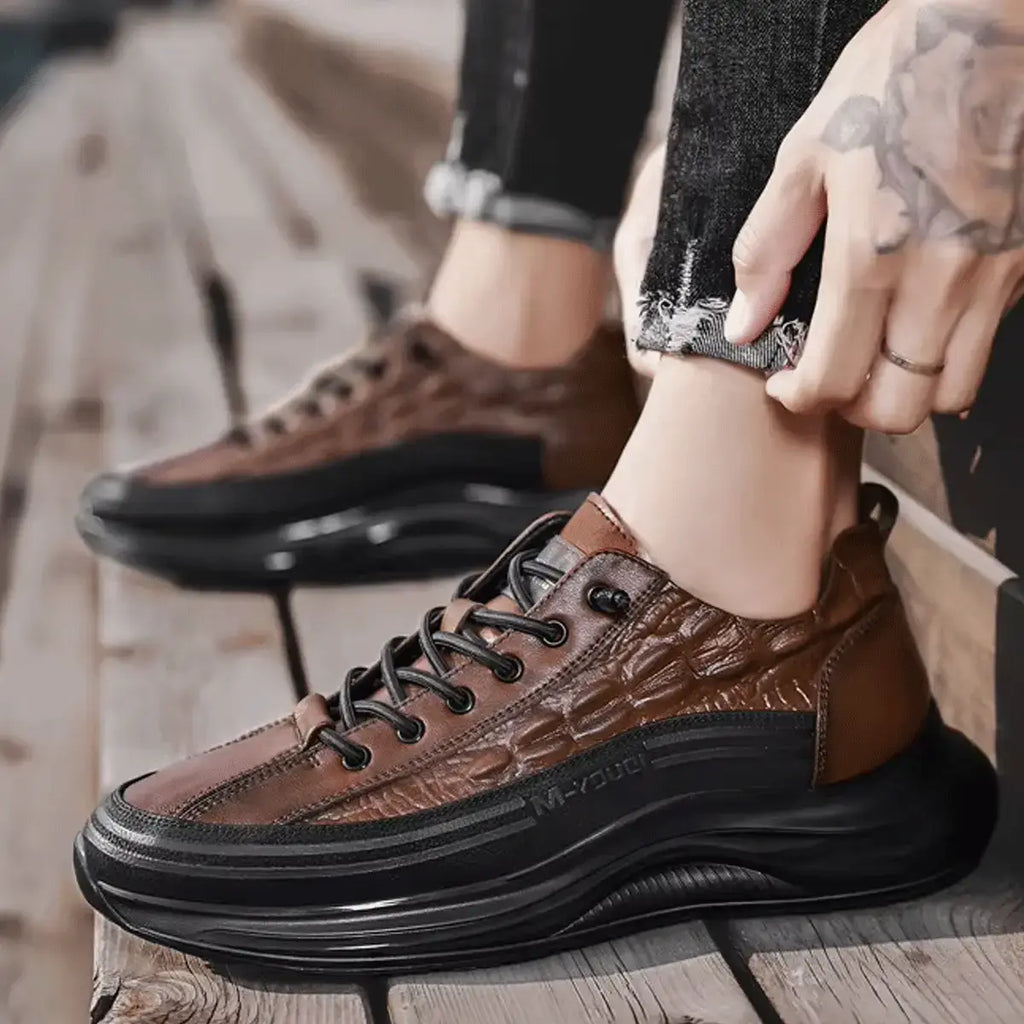 Drako® Men's Crocodile Skin Sneakers