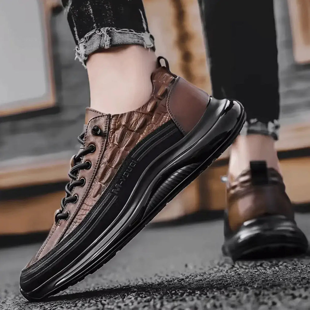 Drako® Men's Crocodile Skin Sneakers