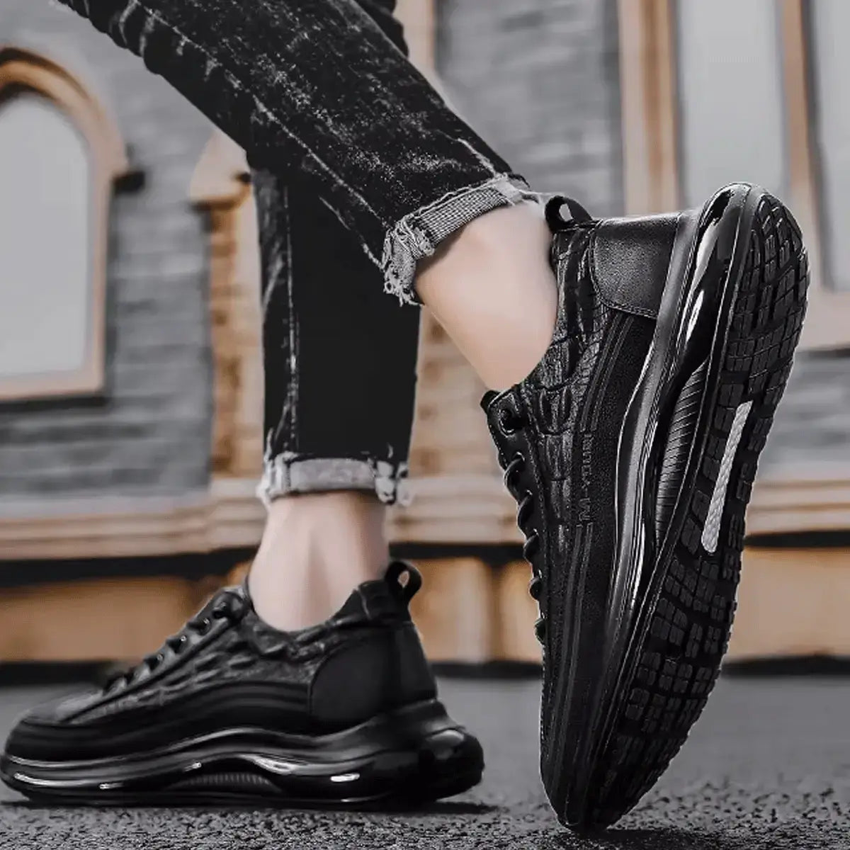 Drako® Men's Crocodile Skin Sneakers