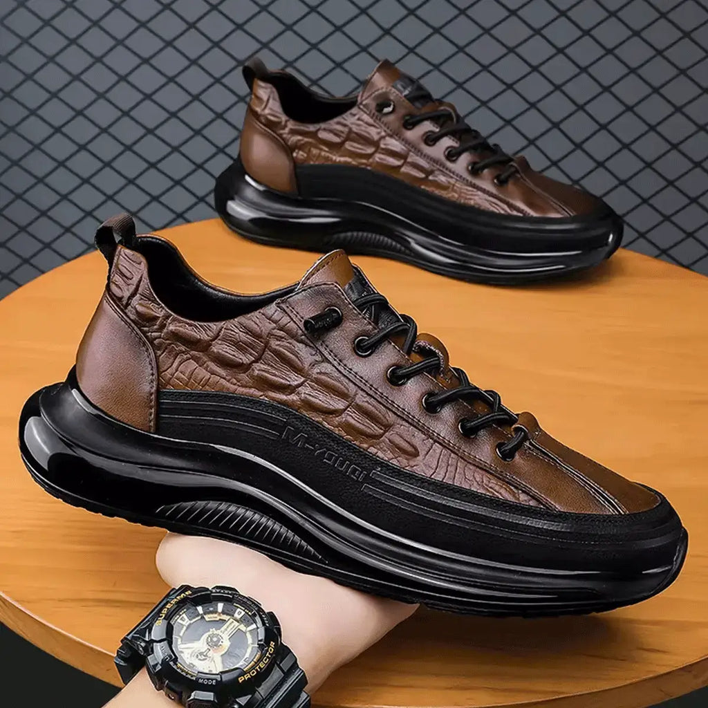 Drako® Men's Crocodile Skin Sneakers