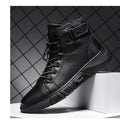 Hector - Durable Black Leather Sneakers for Men